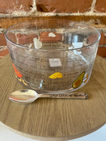 Mud Pie Seven Layer Dip Glass Recipe Bowl with Spoon *PICK UP ONLY*