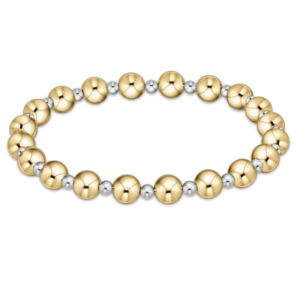 enewton • Classic Gold 6mm Grateful Pattern Bead Bracelet