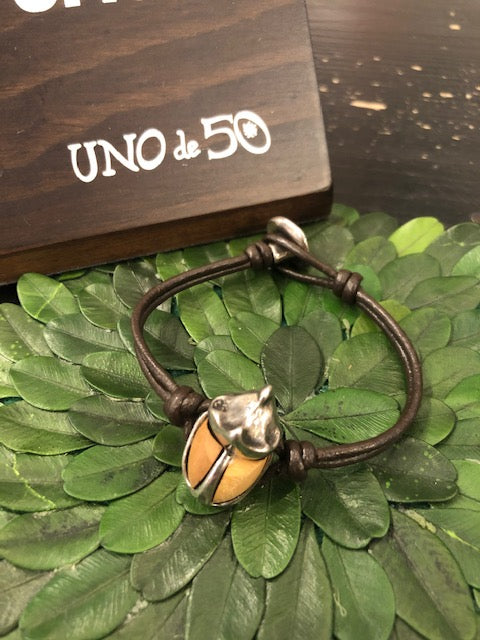 Uno de 50 leather on sale bracelet