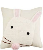 Mud Pie Bunny Face Hooked Pillow 41600604 *PICK UP ONLY*