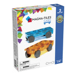 Magna-Tiles 2 Car Expansion Set: Blue & Orange 16022BO