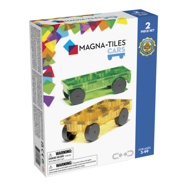 
            
                Load image into Gallery viewer, Magna-Tiles 2 Car Expansion Set: Green &amp;amp; Yellow 16022
            
        