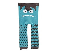 Doodle Pants Blue Monster Cotton Leggings