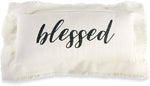Mud Pie Blessed Frayed Pillow 41600138