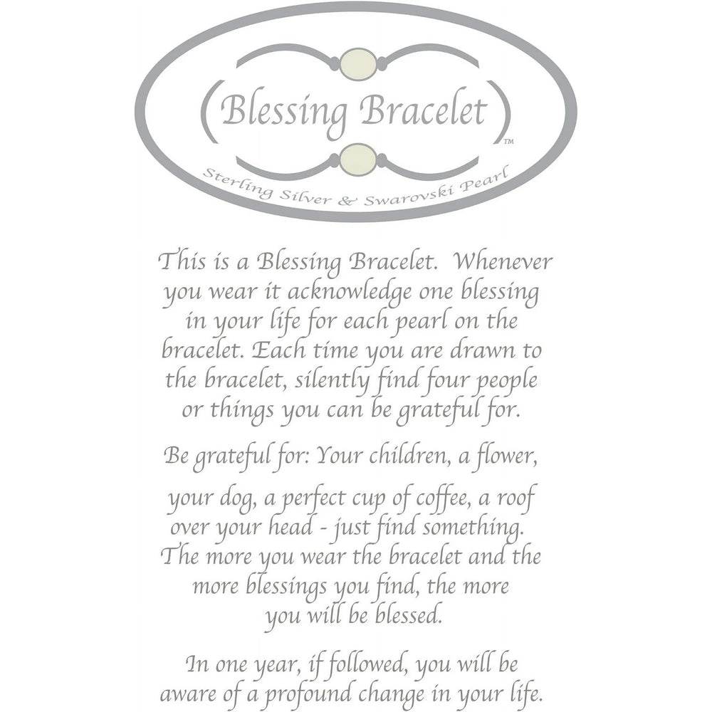 Blessing 12mm Crystal White Pearl Bracelet CXWBB