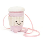 Jellycat I am Amuseable Pink Coffee To Go Bag A4COFPB