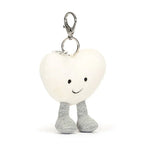 Jellycat I am Amuseable Cream Heart Bag Charm A4CRHBC