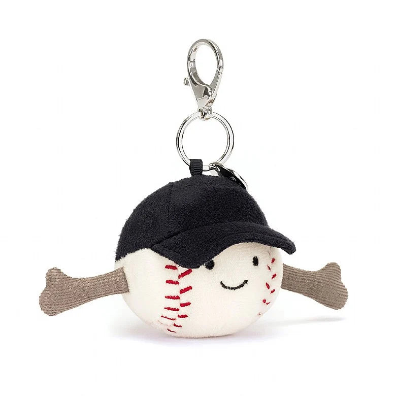 Jellycat I am Amuseable Sports Baseball Bag Charm AS4BSBC