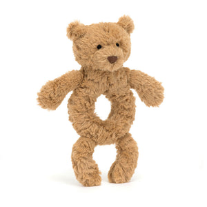 Jellycat I am Bartholomew Bear Ring Rattle BAR4RR