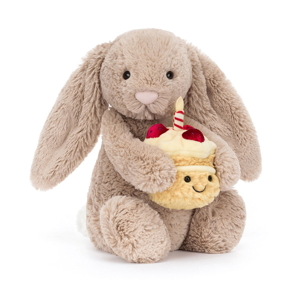Jellycat My Name is Bashful Beige Bunny Birthday - BAS3BEBB