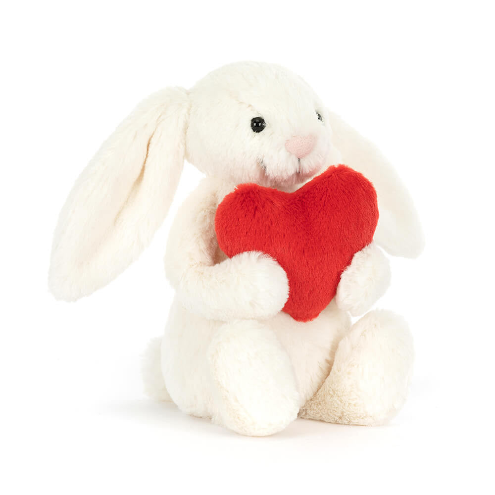 Jellycat I am Bashful Red Love Heart Bunny  - BB3LOVE