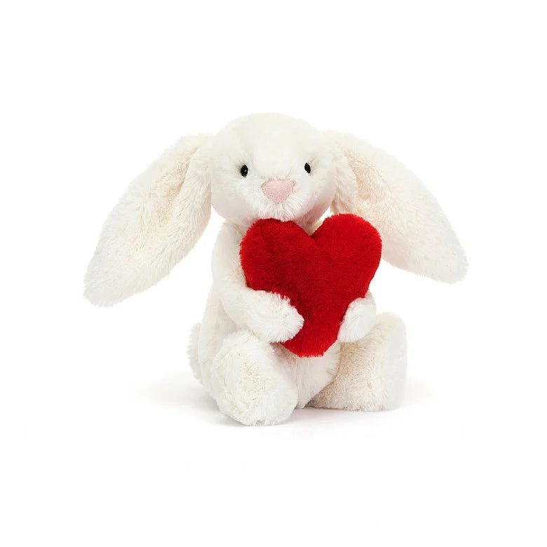 Jellycat BB6LOVE I Am Little Bashful Red Heart Bunny