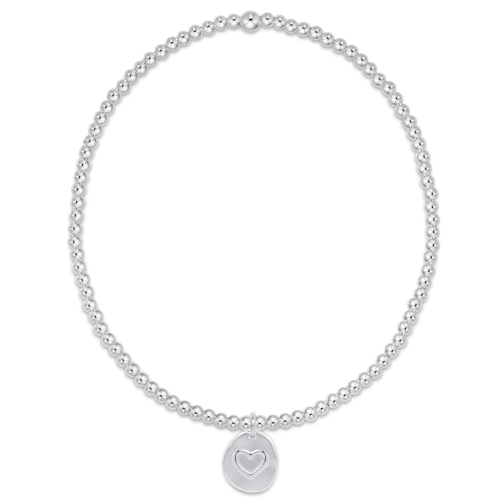 Enewton EXTENDS classic sterling 2mm bead bracelet - inspire love small sterling charm BEXCLSS2INSLOVSMSS