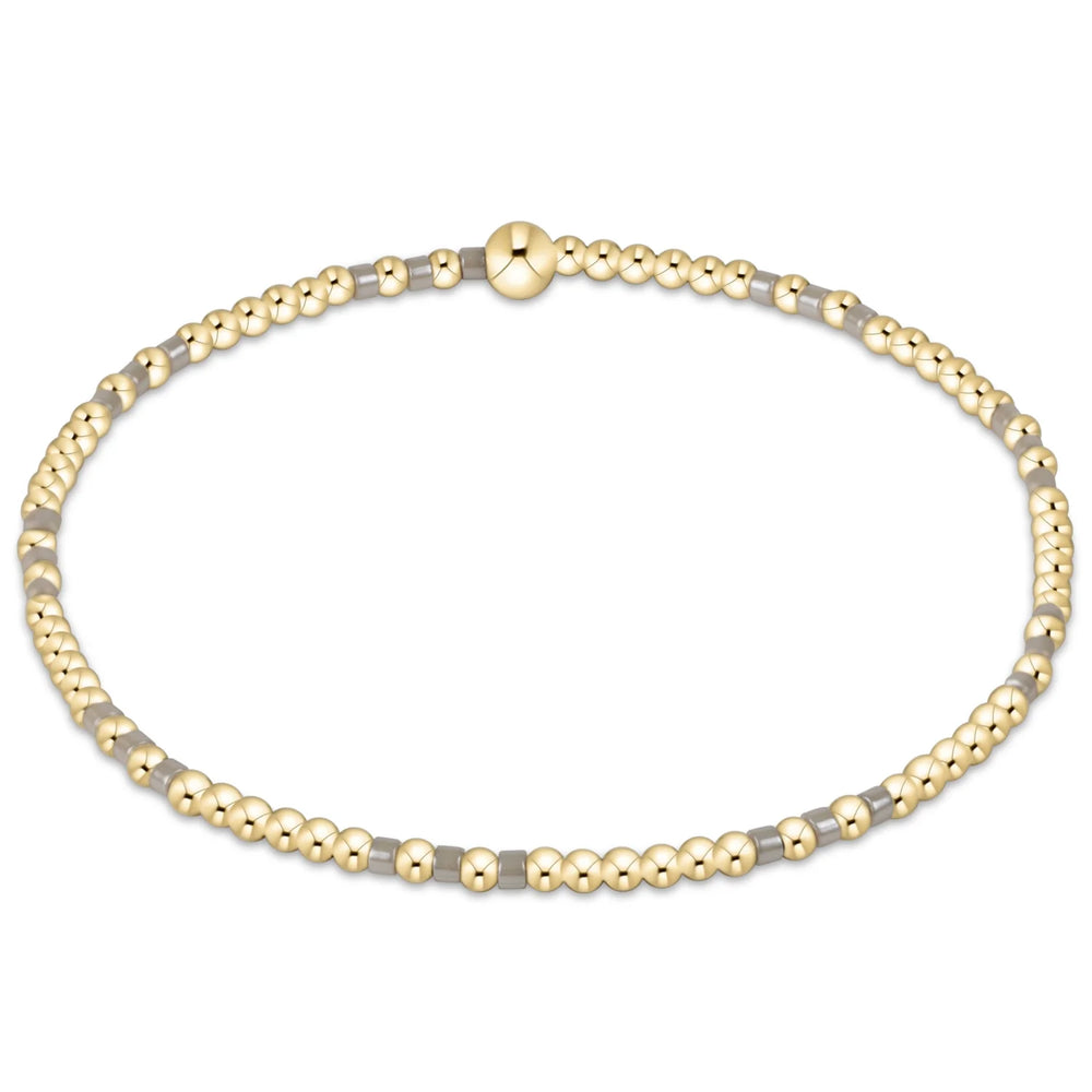 Enewton hope joy pattern 2mm bead bracelet - taupe with a twist BHOPJOYP2TWAT