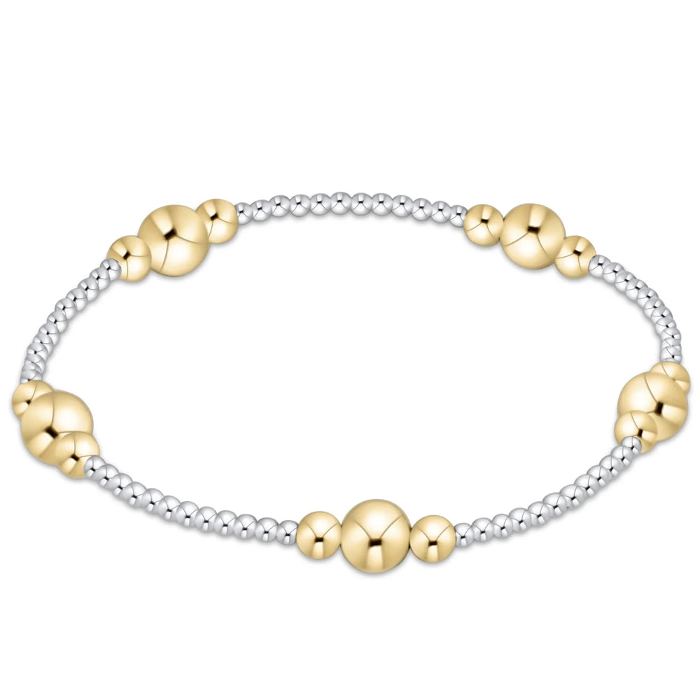 Enewton purpose gold 6mm bead bracelet - mixed metal BPURPG6MXM
