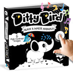 Ditty Bird Black & White Animals Interactive Book