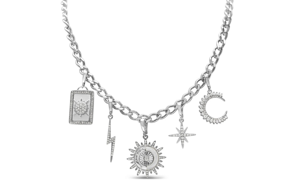 Charm Era Pre-Made Silver Eternal Sunshine Charm Necklace CE-1003-S