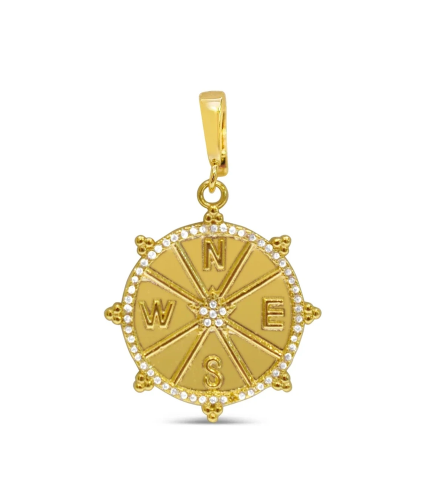 Charm Era Gold Compass Charm CE-123-G