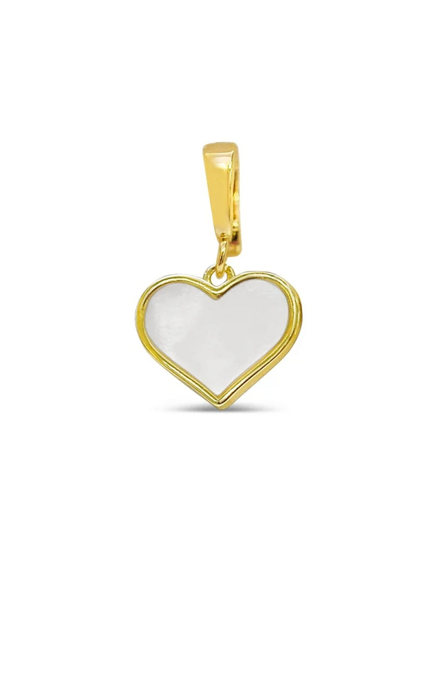 Charm Era Gold Pearl Heart Charm CE-146-G