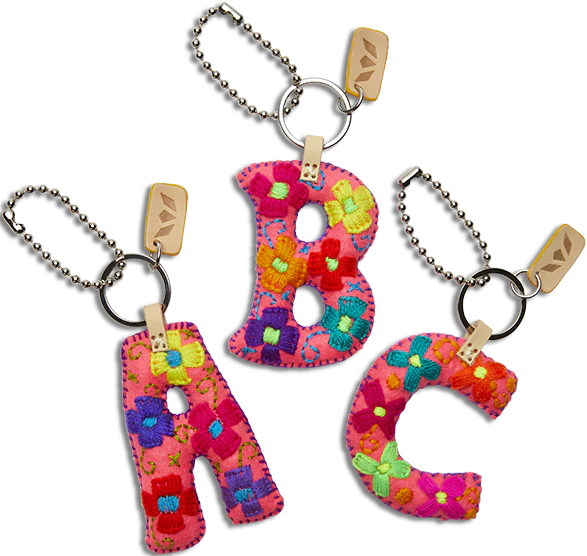 Consuela Pink Felt Alphabet Charms