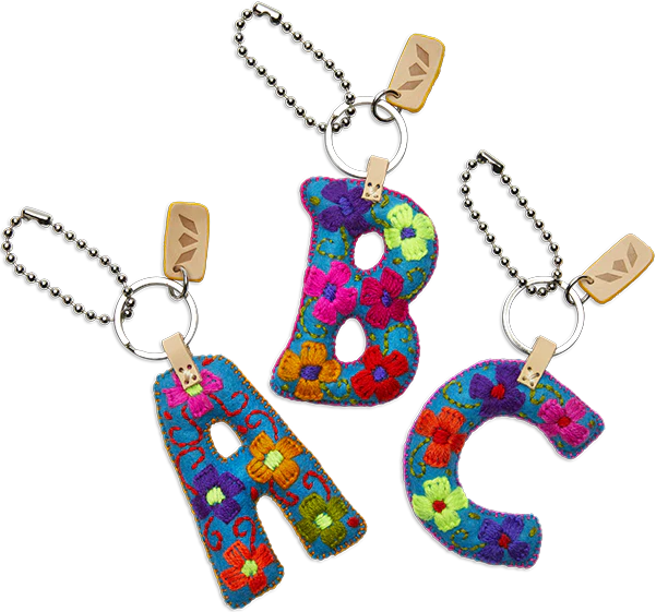 Consuela Turquoise Felt Alphabet Charm