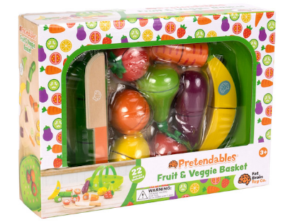 
            
                Load image into Gallery viewer, Fat Brain Toys Pretendables Fruit &amp;amp; Veggie Basket FA401
            
        