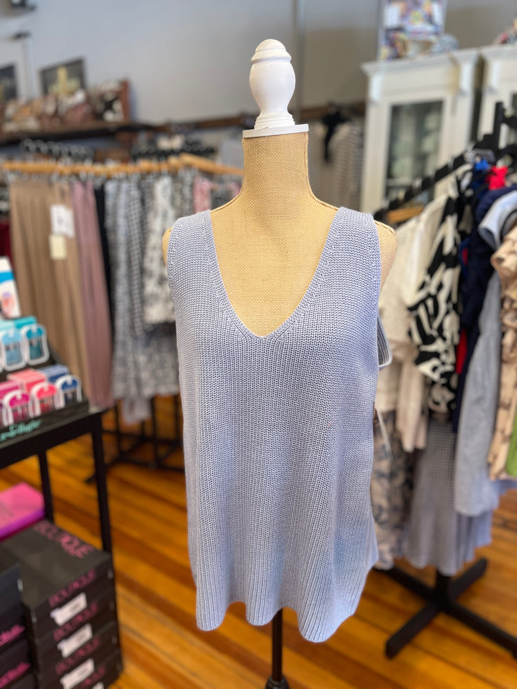 Gilli Ash Blue Knit Tank Size Medium