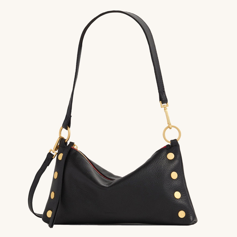 Hammitt Kyle - Black/Brushed Gold Red Zip