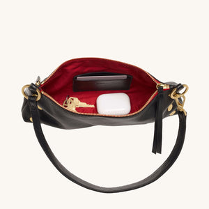 Hammitt Kyle - Black/Brushed Gold Red Zip