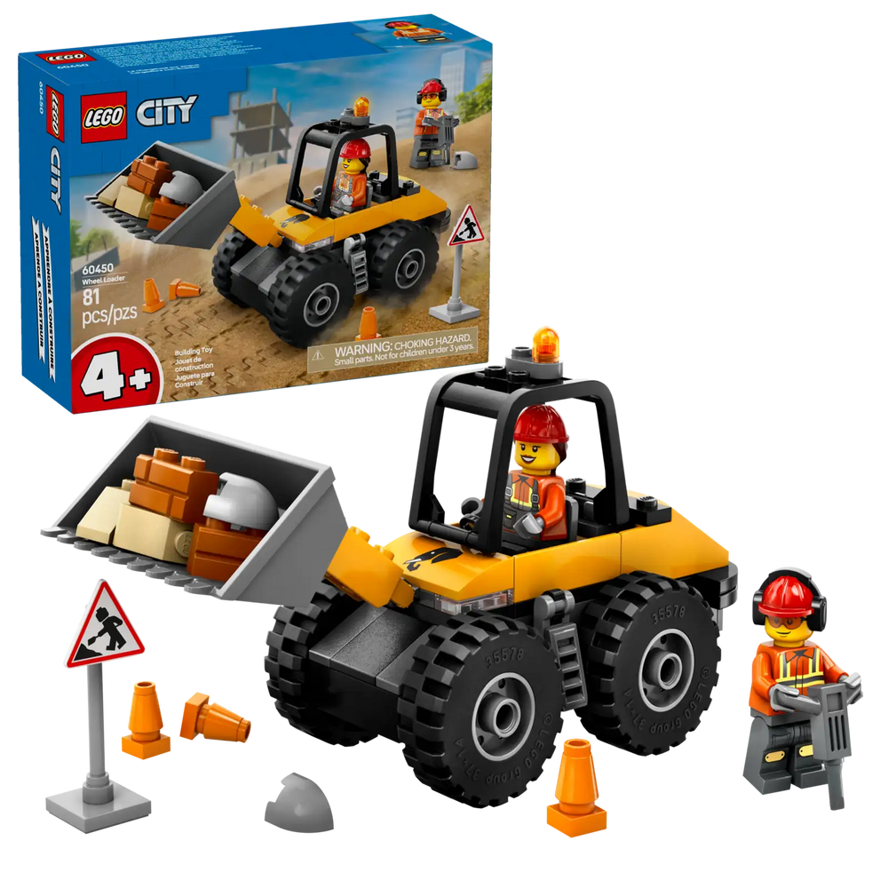 LEGO City Yellow Construction Wheel Loader 60450