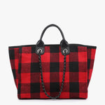 Jen & Co Red/Black Plaid Kristina Satchel M2044-PLD.RDBK