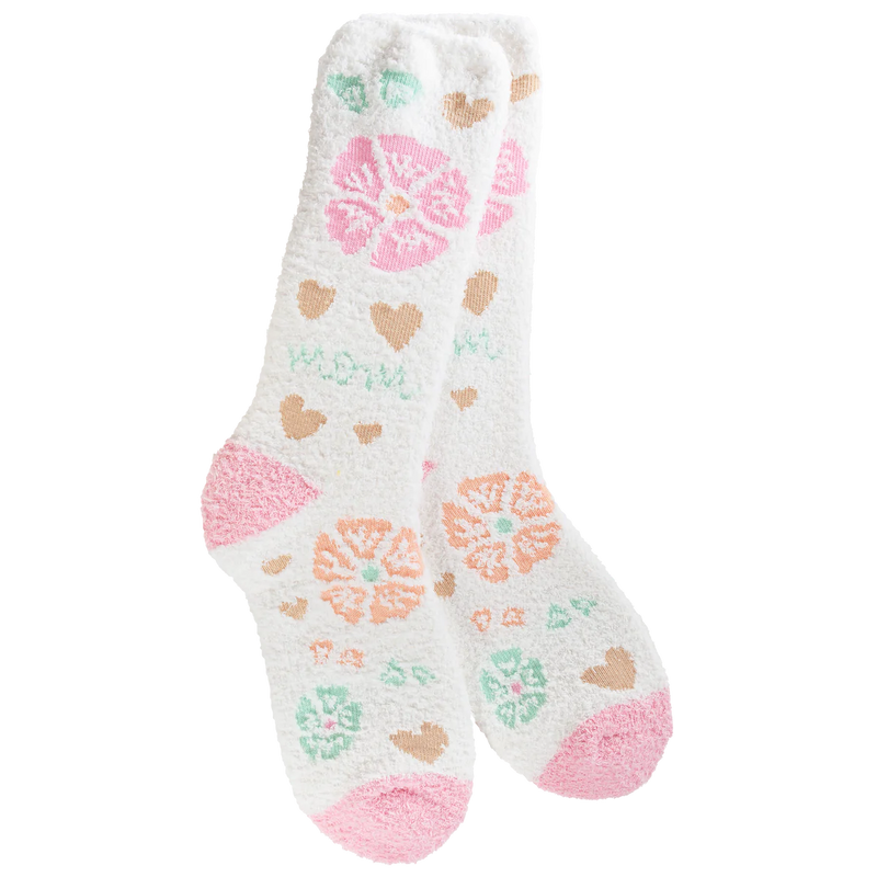 World's Softest Socks Cozy Collection Floral Heart Mom 74967