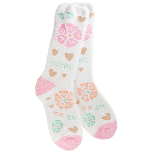 World's Softest Socks Cozy Collection Floral Heart Mom 74967