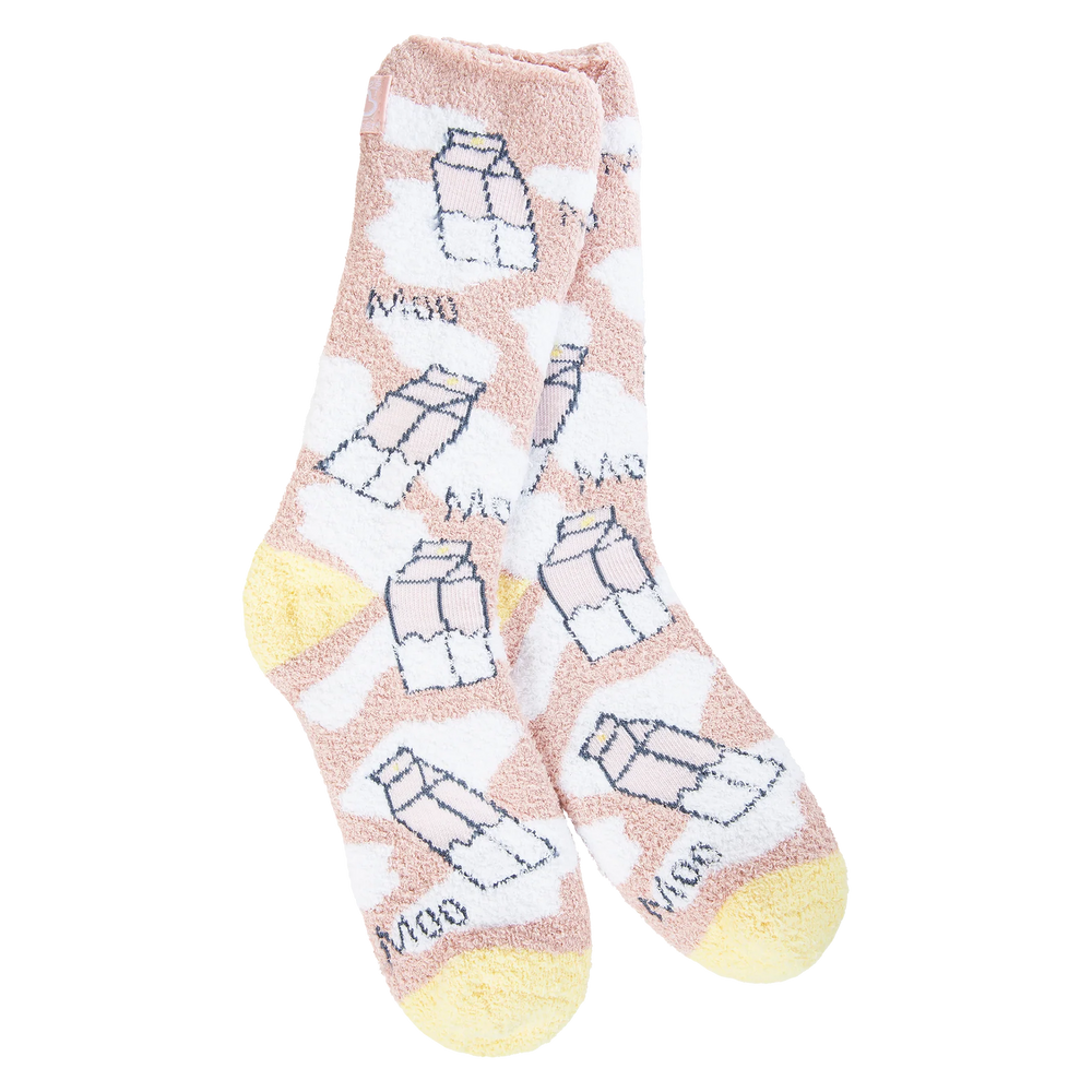 World's Softest Socks Cozy Collection Moo Milk 75489