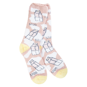 World's Softest Socks Cozy Collection Moo Milk 75489