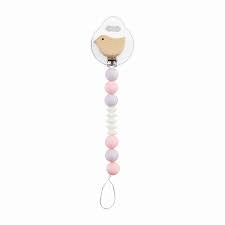 Mud Pie Wooden Pacy Clip with Silicone Beads
