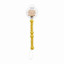 Mud Pie Wooden Pacy Clip with Silicone Beads