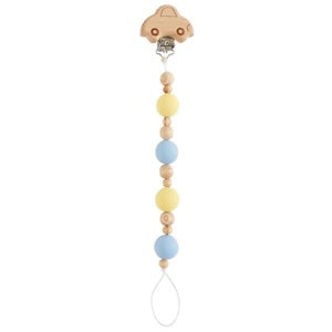 Mud Pie Wooden Pacy Clip with Silicone Beads