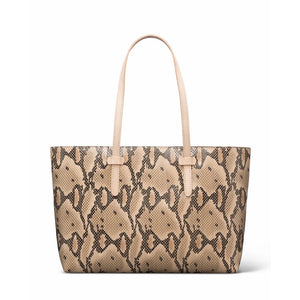 Consuela Margot Creme Snake Breezy East West Tote Bag