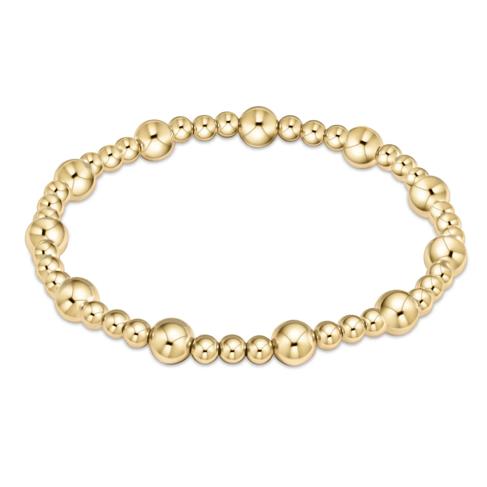 Enewton classic sincerity pattern 6mm bead bracelet - gold BCLSINPG6