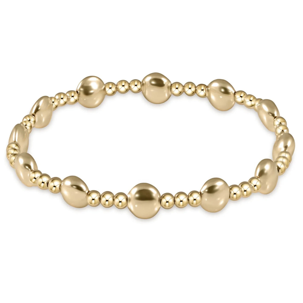 Enewton EXTENDS honesty gold sincerity pattern 6mm bead bracelet - gold BEXHONGSINP6G
