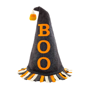 40030246B Boo Felt Witch Hat Sitter