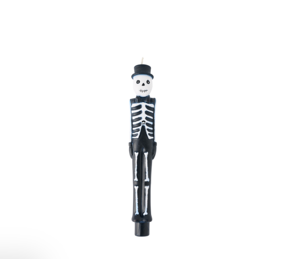 49800253S Skeleton Halloween Taper Candle