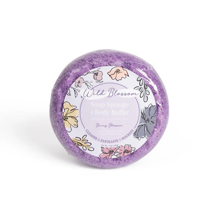 Wild Blossom Soap Sponge + Body Buffer