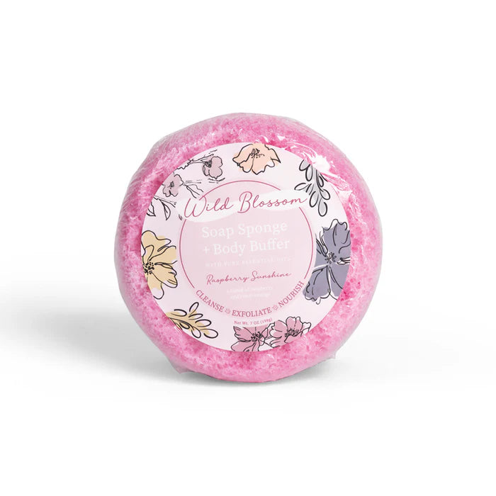 Wild Blossom Soap Sponge + Body Buffer