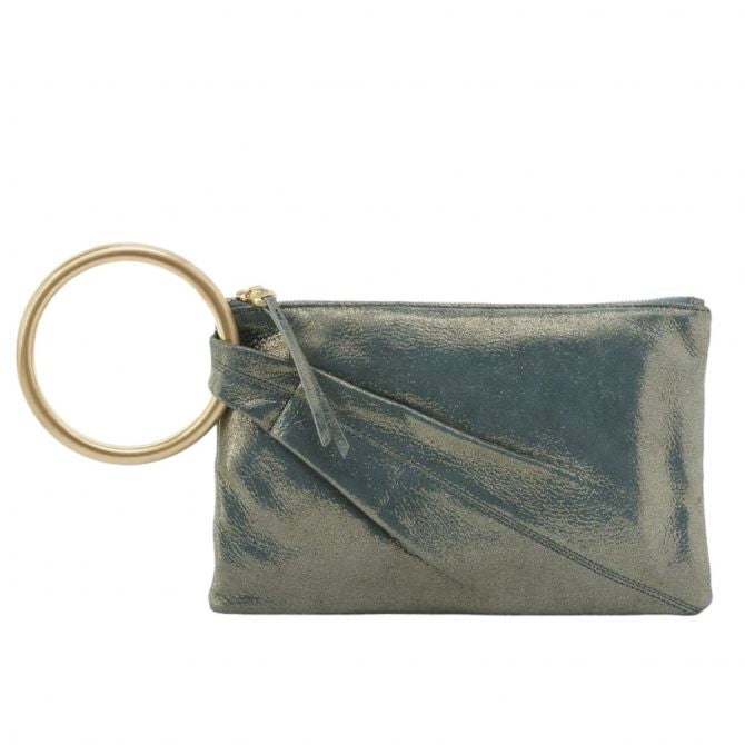 Hobo Shelia Hard Ring Clutch Evergreen Shimmer