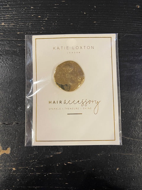 Katie Loxton Round Gold Hair Clip KLJ3671