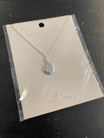 Katie Loxton Silver Circle Pendant with Star Necklace KLJ4821