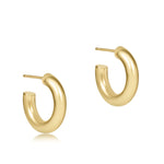 Enewton Round Gold 0.5” Post Hoop 4mm Smooth Earrings
