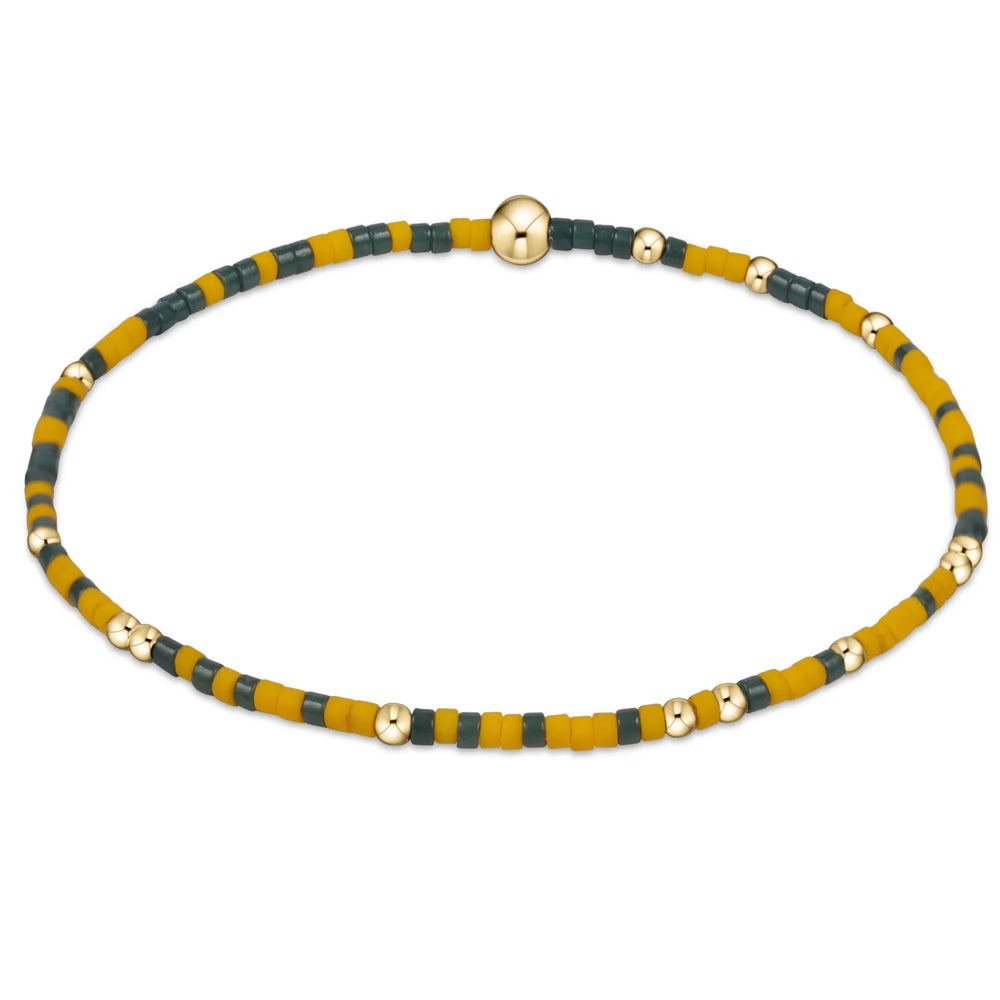 Enewton gameday hope unwritten bracelet - dark green-golden yellow BGDHOPUNWDKGRNGLDYEL